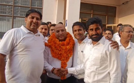 सोहना बार एसोसिएशन चुनाव में अमित यादव बने अध्यक्ष:371 वोटों से जीते, लाल बहादुर उपाध्यक्ष; अनीता भारद्वाज महिला उपाध्यक्ष
