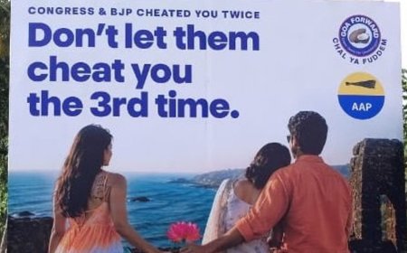 गोवा में एक पोस्टर से बदली सियासी तस्वीर:बिना कांग्रेस - बीजेपी, नए गठबंधन की तैयारी; तीसरी बार धोखा न खाने का आह्वान