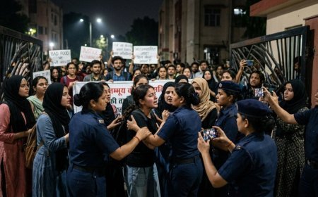 Jamia Millia Islamia के JK Hostel में प्रदर्शन, AISA ने सहायक प्रॉक्टर पर लगाया छात्राओं से मारपीट का आरोप