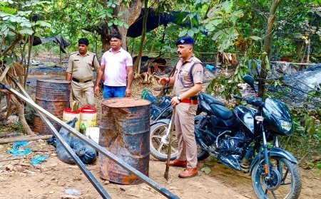 एसएसपी अजय गणपति के कुशल निर्देशन का असर —  200 लीटर अवैध कच्ची शराब बरामद, 800 लीटर लहन नष्ट