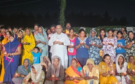 भारत भूषण चुघ के नेतृत्व में भूरारानी में ‘आशीर्वाद का दीया’ कार्यक्रम, 76 दीपों से प्रधानमंत्री मोदी को दी जन्मदिन की शुभकामनाएं