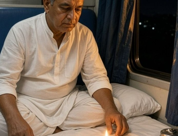 यात्री ने चलती ट्रेन में बर्थ पर दीया जलाया:ग्वालियर के पैसेंजर को TTE ने भुसावल में उतारा; रेलवे एक्ट में केस दर्ज