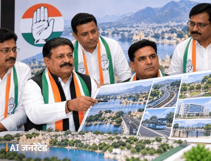 निकाय चुनाव में कांग्रेस आज जारी करेगी घोषणा पत्र:देहात और शहर अध्यक्ष रखेंगे उदयपुर का विकास प्लान, स्मार्ट सिटी पर रहेगा फोकस
