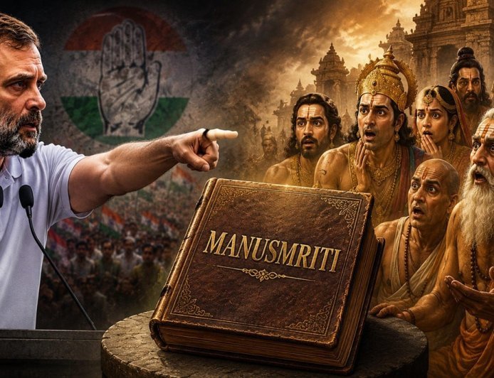 Jan Gan Man: Manusmriti को पढ़े बिना ही उसके पीछे क्यों पड़ गये हैं Rahul Gandhi? हर मुद्दे में जाति का कोण क्यों ढूँढ़ने लगी है Congress?