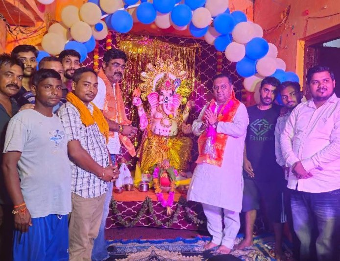 गणेश उत्सव के विभिन्न कार्यक्रमों में शामिल हुए भारत भूषण चुघ, भगवान गणेश का लिया आशीर्वाद