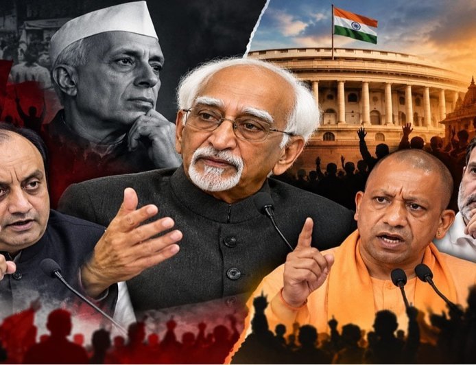 Hamid Ansari ने हिंदू राष्ट्रवाद को खतरा बताकर खड़ा किया विवाद, पलटवार में योगी और सुधांशु त्रिवेदी ने लपेट दिया!