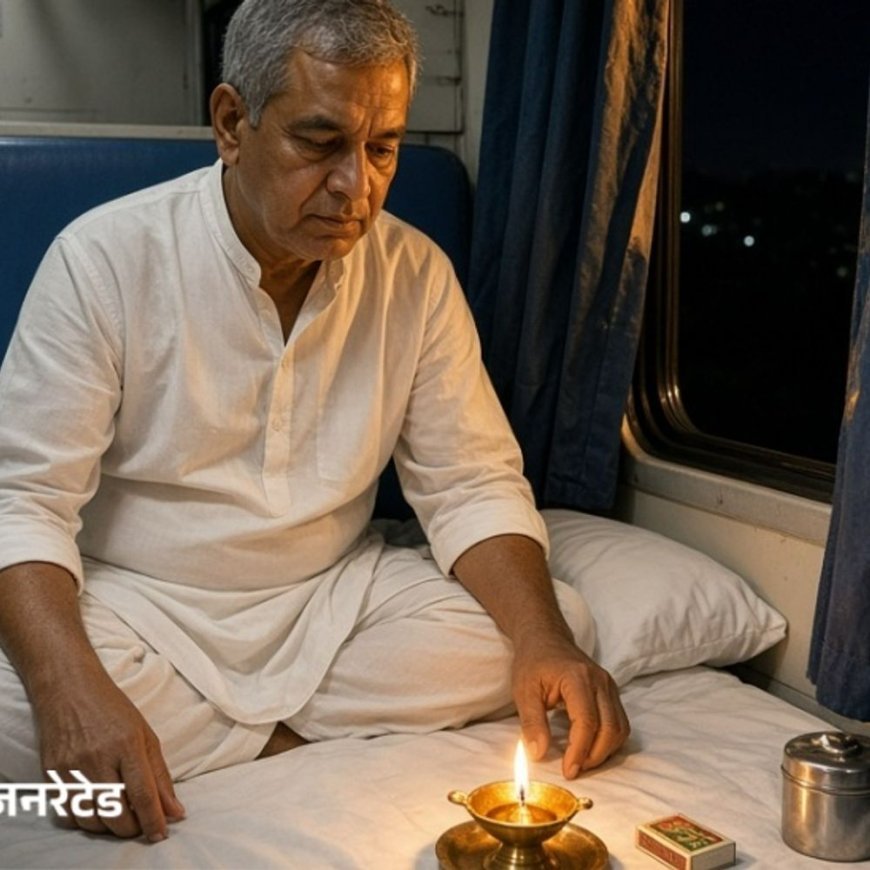 यात्री ने चलती ट्रेन में बर्थ पर दीया जलाया:ग्वालियर के पैसेंजर को TTE ने भुसावल में उतारा; रेलवे एक्ट में केस दर्ज