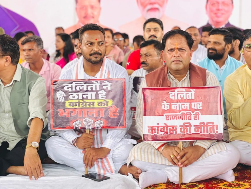 सामाजिक सौहार्द और समानता के संकल्प के साथ भाजपा का धरना प्रदर्शन