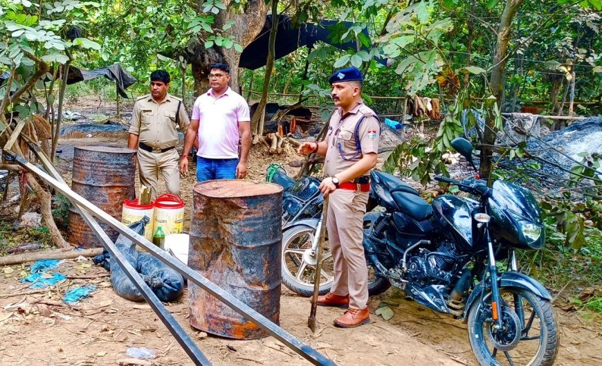 एसएसपी अजय गणपति के कुशल निर्देशन का असर —  200 लीटर अवैध कच्ची शराब बरामद, 800 लीटर लहन नष्ट